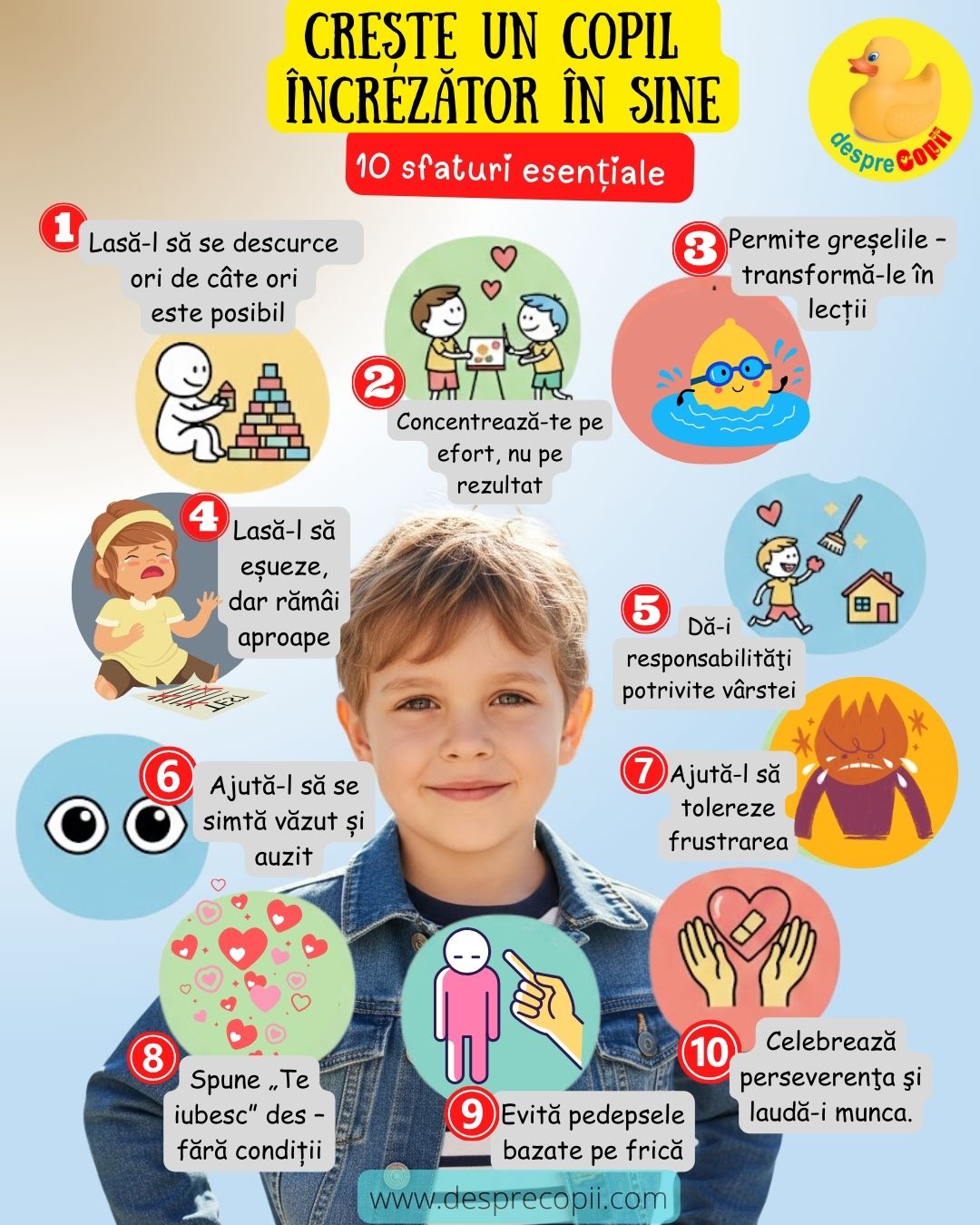 copil cu incredere in sine